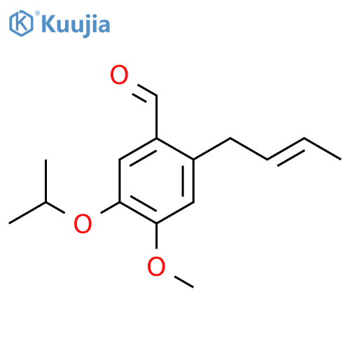 Benzaldehyde, 2-(2-butenyl)-4-methoxy-5-(1-methylethoxy)- structure