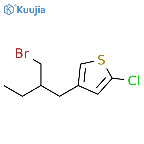 Thiophene, 4-[2-(bromomethyl)butyl]-2-chloro- structure