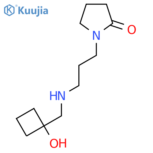 1-(3-{[(1-Hydroxycyclobutyl)methyl]amino}propyl)pyrrolidin-2-one structure