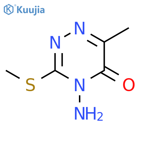 4-amino-6-methyl-3-(methylsulfanyl)-4,5-dihydro-1,2,4-triazin-5-one structure