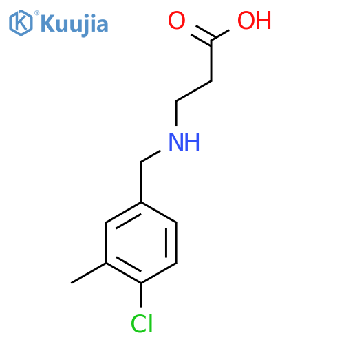 3-{(4-chloro-3-methylphenyl)methylamino}propanoic acid structure