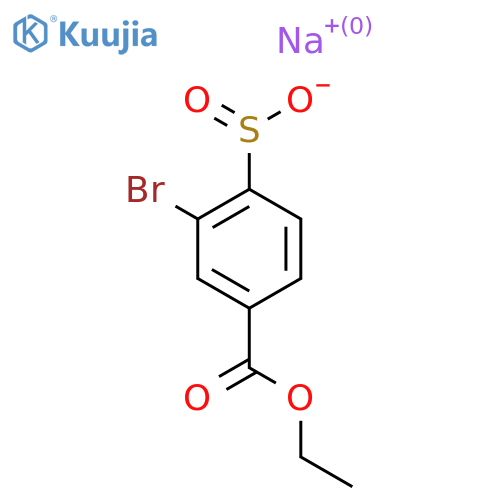 Sodium 2-bromo-4-(ethoxycarbonyl)benzene-1-sulfinate structure