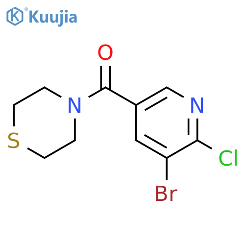 (5-bromo-6-chloropyridin-3-yl)(thiomorpholino)methanone structure