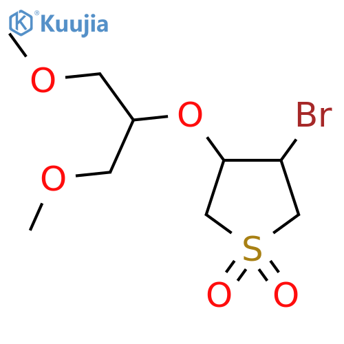 3-Bromo-4-[(1,3-dimethoxypropan-2-yl)oxy]-1lambda6-thiolane-1,1-dione structure