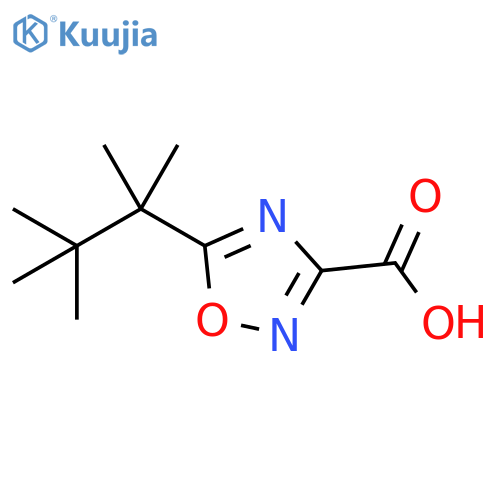 1,2,4-Oxadiazole-3-carboxylic acid, 5-(1,1,2,2-tetramethylpropyl)- structure