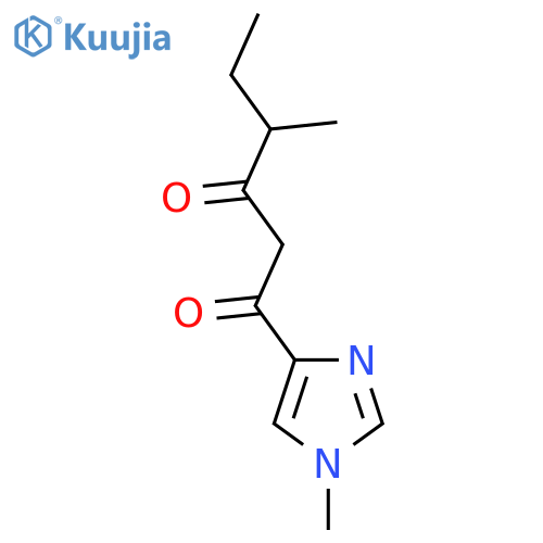 4-methyl-1-(1-methyl-1H-imidazol-4-yl)hexane-1,3-dione structure