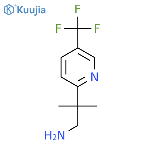 2-methyl-2-5-(trifluoromethyl)pyridin-2-ylpropan-1-amine structure