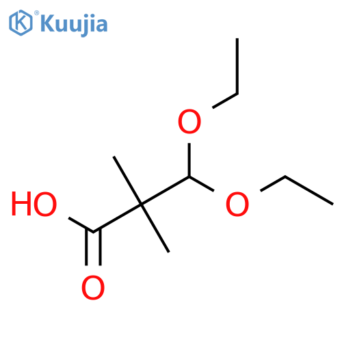 3,3-diethoxy-2,2-dimethylpropanoic acid structure