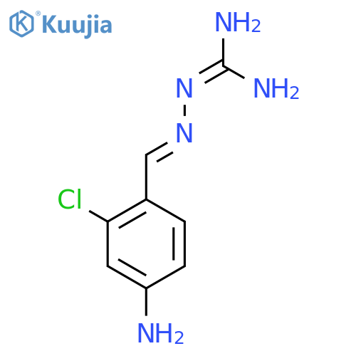 N-{[(4-amino-2-chlorophenyl)methylidene]amino}guanidine structure