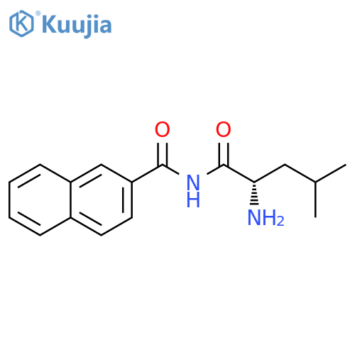 2-Naphthalenecarboxamide, N-(2-amino-4-methyl-1-oxopentyl)-, (S)- structure