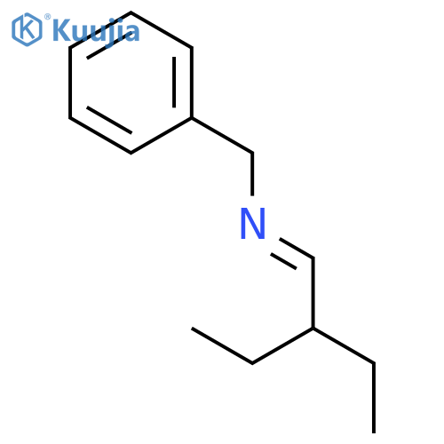 Benzenemethanamine, N-(2-ethylbutylidene)- structure