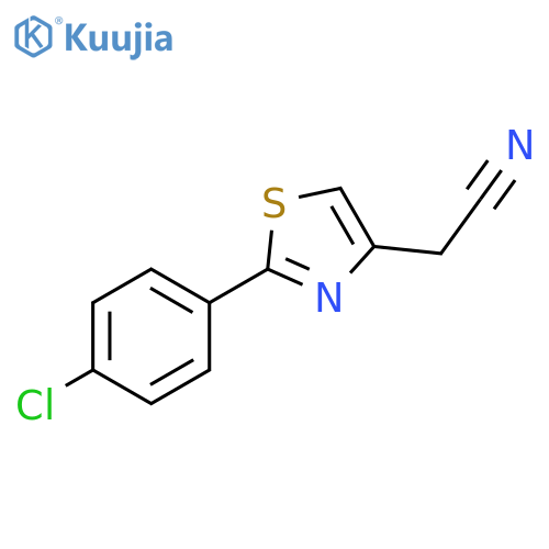 2-2-(4-Chlorophenyl)-1,3-thiazol-4-ylacetonitrile structure