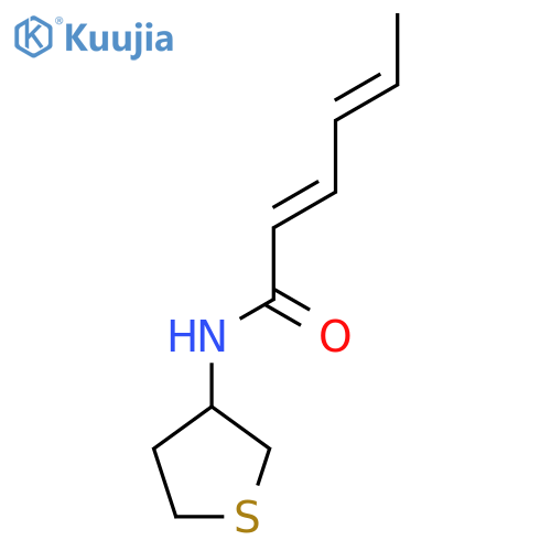 N-(thiolan-3-yl)hexa-2,4-dienamide structure