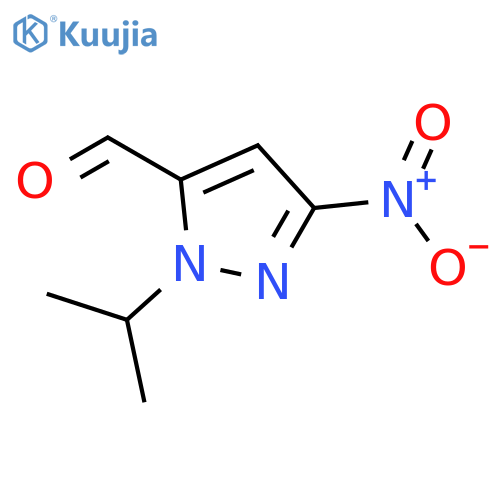 1-isopropyl-3-nitro-1H-pyrazole-5-carbaldehyde structure
