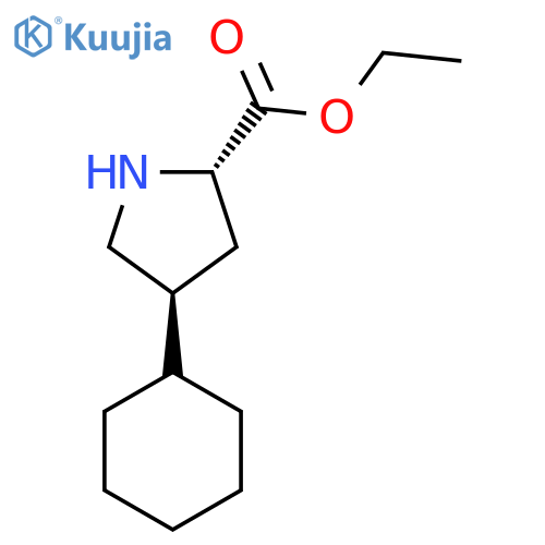 Ethyl (2S,4S)-4-cyclohexylpyrrolidine-2-carboxylate structure