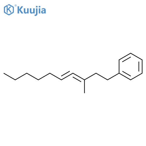 Benzene, (3-methyl-3,4-decadien-1-yl)- structure