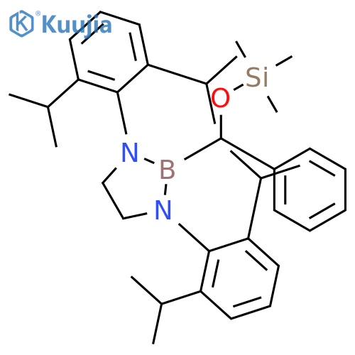1,3,2-Diazaborolidine, 1,3-bis[2,6-bis(1-methylethyl)phenyl]-2-[phenyl[(trimethylsilyl)oxy]methyl]- structure