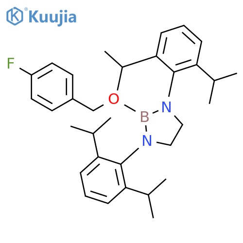 1,3,2-Diazaborolidine, 1,3-bis[2,6-bis(1-methylethyl)phenyl]-2-[(4-fluorophenyl)methoxy]- structure