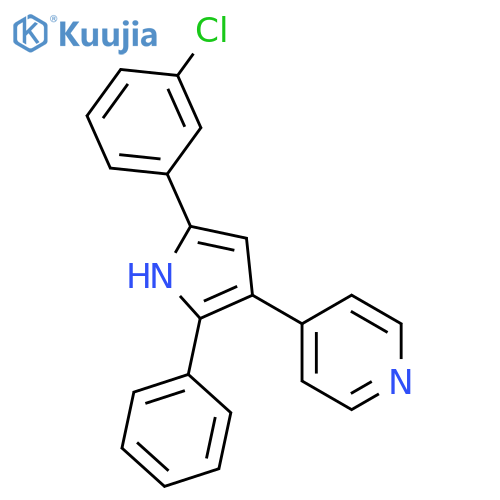 Pyridine, 4-[5-(3-chlorophenyl)-2-phenyl-1H-pyrrol-3-yl]- structure