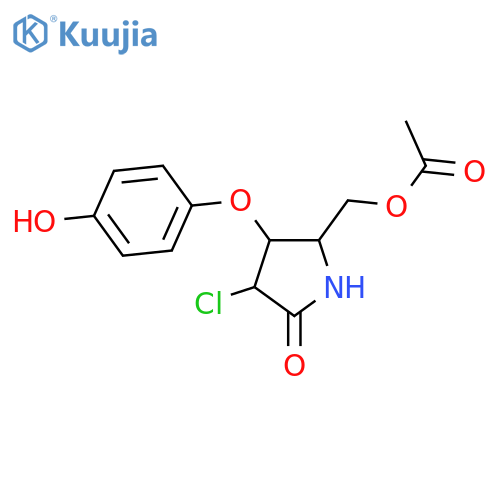 3-Chloro-4-hydroxy-5-(hydroxymethyl)-2-pyrrolidinone; (3R*,4R*,5S*)-form, 4-(4-Hydroxyphenyl) ether, 6-Ac structure