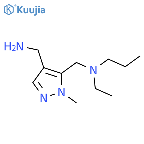{[4-(aminomethyl)-1-methyl-1H-pyrazol-5-yl]methyl}ethyl(propyl)amine structure