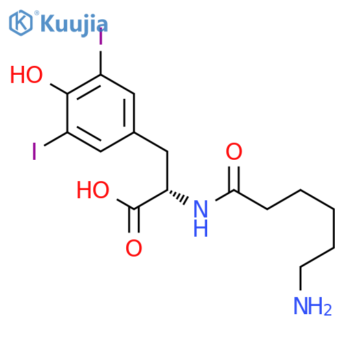 L-Tyrosine, N-(6-amino-1-oxohexyl)-3,5-diiodo- structure