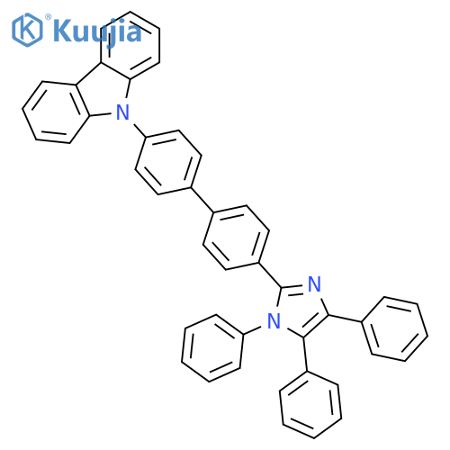 9H-Carbazole, 9-[4'-(1,4,5-triphenyl-1H-imidazol-2-yl)[1,1'-biphenyl]-4-yl]- structure
