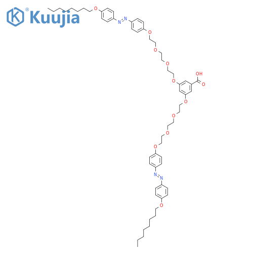 Benzoic acid, 3,5-bis[2-[2-[2-[4-[(1E)-2-[4-(octyloxy)phenyl]diazenyl]phenoxy]ethoxy]ethoxy]ethoxy]- structure