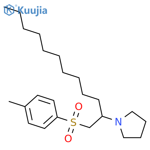 Pyrrolidine, 1-[1-[[(4-methylphenyl)sulfonyl]methyl]undecyl]- structure