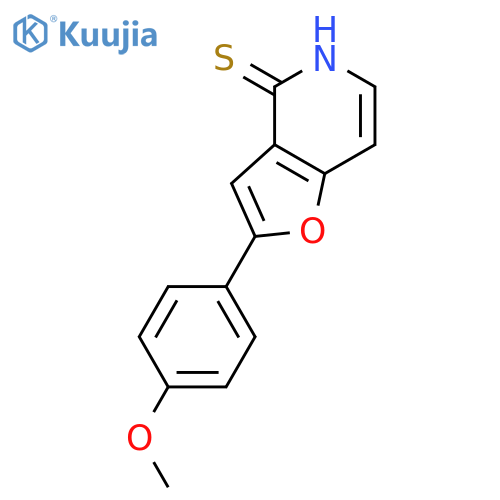 Furo[3,2-c]pyridine-4(5H)-thione, 2-(4-methoxyphenyl)- structure
