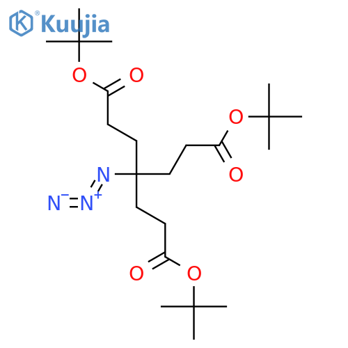 Heptanedioic acid, 4-azido-4-[3-(1,1-dimethylethoxy)-3-oxopropyl]-, 1,7-bis(1,1-dimethylethyl) ester structure