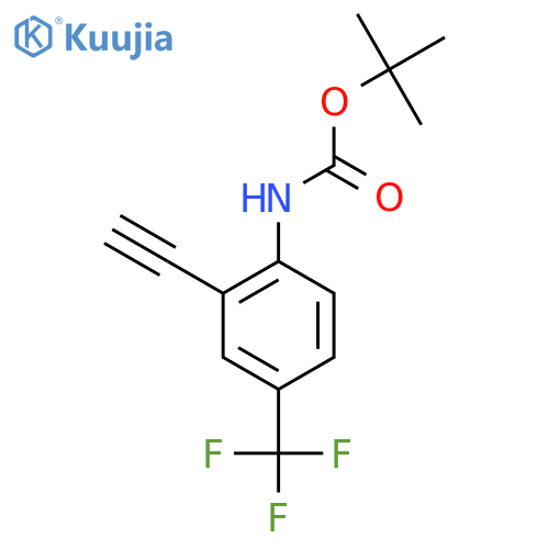 tert-butyl N-2-ethynyl-4-(trifluoromethyl)phenylcarbamate structure