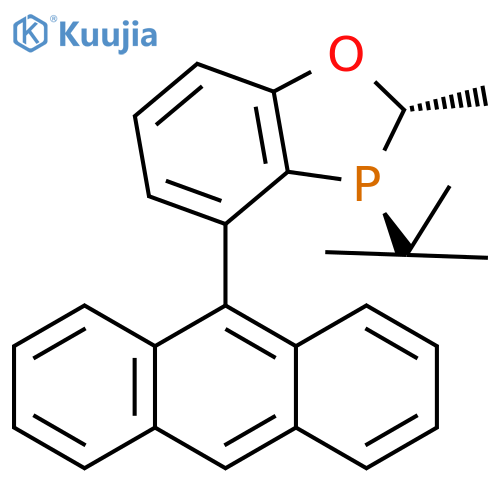 (2S,3S)-4-(Anthracen-9-yl)-3-(tert-butyl)-2-methyl-2,3-dihydrobenzo[d][1,3]oxaphosphole structure