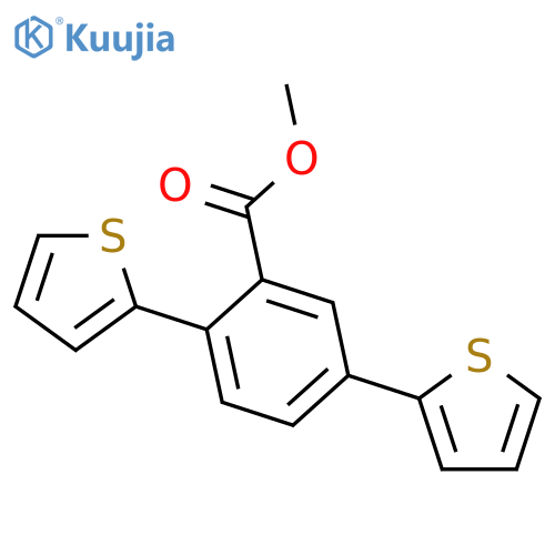 Benzoic acid, 2,5-di-2-thienyl-, methyl ester structure