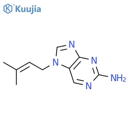 7H-Purin-2-amine, 7-(3-methyl-2-butenyl)- structure