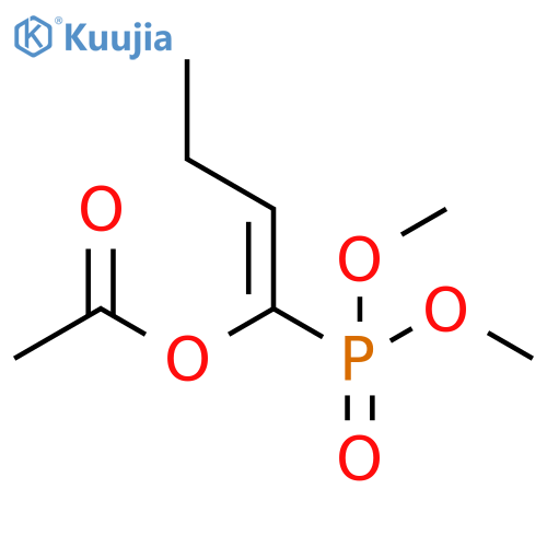 Phosphonic acid, [(1E)-1-(acetyloxy)-1-butenyl]-, dimethyl ester structure