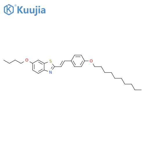 Benzothiazole, 6-butoxy-2-[2-[4-(decyloxy)phenyl]ethenyl]- structure