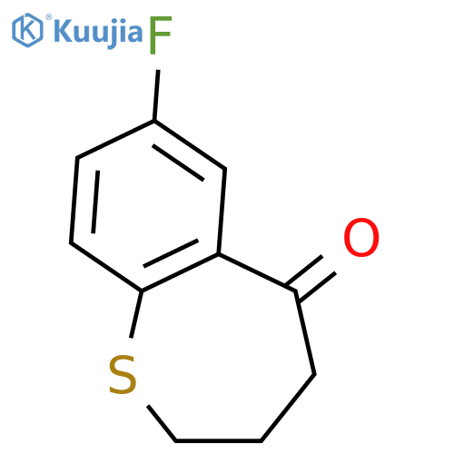 1-Benzothiepin-5(2H)-one, 7-fluoro-3,4-dihydro- structure