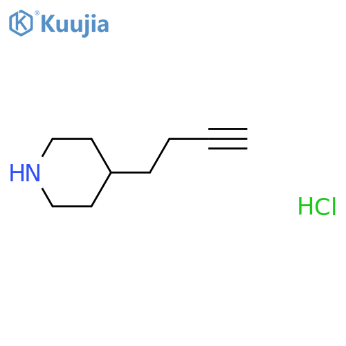 4-(but-3-yn-1-yl)piperidine hydrochloride structure