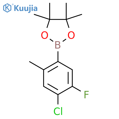 4-Chloro-5-fluoro-2-methylphenylboronic acid pinacol ester structure