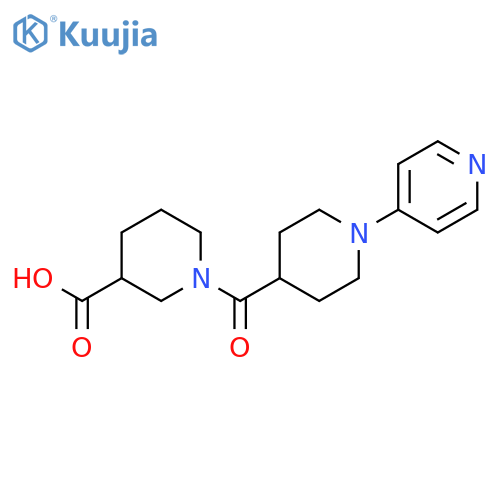 3-Piperidinecarboxylic acid, 1-[[1-(4-pyridinyl)-4-piperidinyl]carbonyl]- structure
