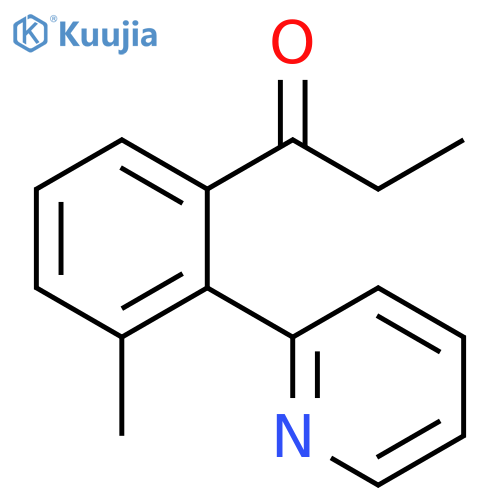 1-Propanone, 1-[3-methyl-2-(2-pyridinyl)phenyl]- structure