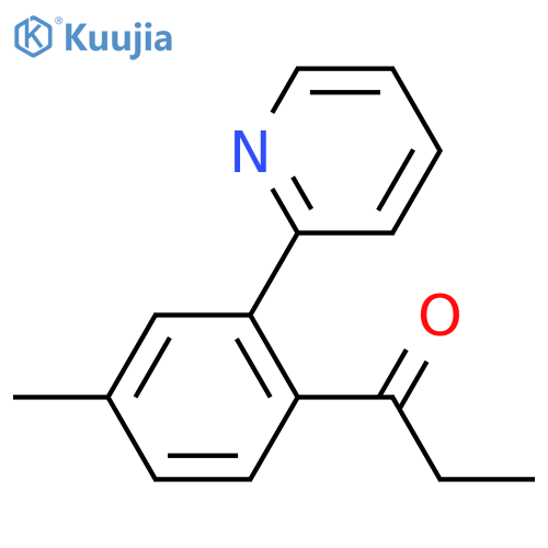 1-Propanone, 1-[4-methyl-2-(2-pyridinyl)phenyl]- structure