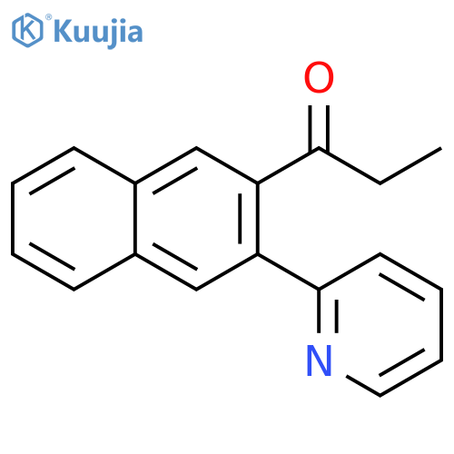 1-Propanone, 1-[3-(2-pyridinyl)-2-naphthalenyl]- structure