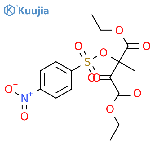 Butanedioic acid, methyl[[(4-nitrophenyl)sulfonyl]oxy]oxo-, diethyl ester structure