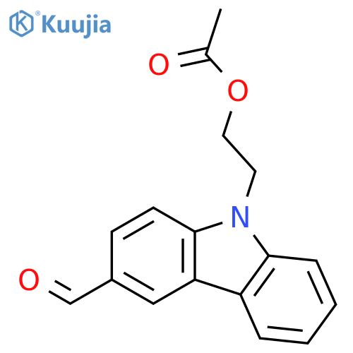 9H-Carbazole-3-carboxaldehyde, 9-[2-(acetyloxy)ethyl]- structure