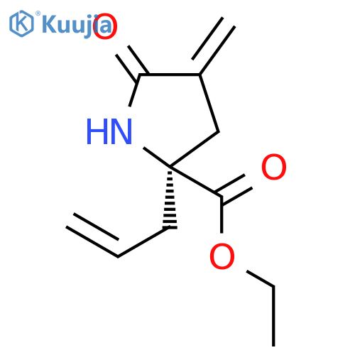 Proline, 4-methylene-5-oxo-2-(2-propenyl)-, ethyl ester structure