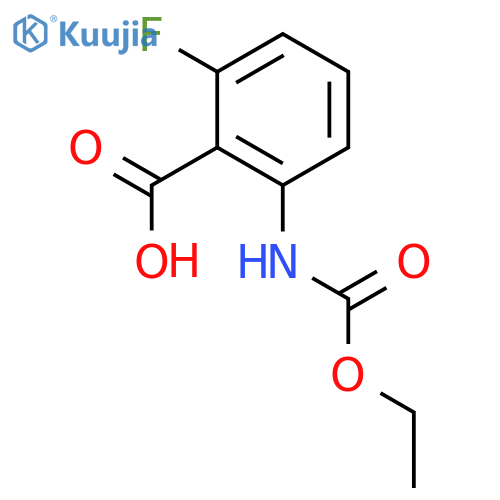 Benzoic acid, 2-[(ethoxycarbonyl)amino]-6-fluoro- structure