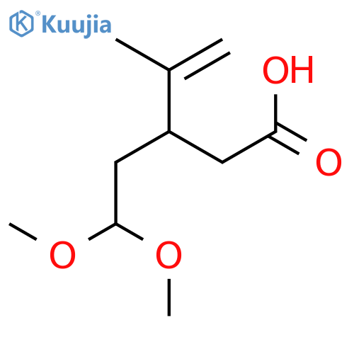 4-Pentenoic acid, 3-(2,2-dimethoxyethyl)-4-methyl-, (3R)- structure