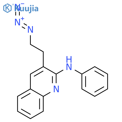 2-Quinolinamine, 3-(2-azidoethyl)-N-phenyl- structure